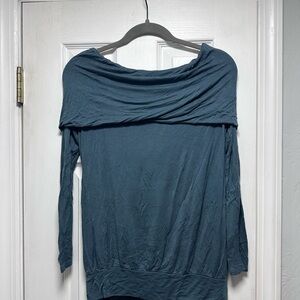 Cherish Teal Off-Shoulder Blouse